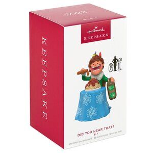 New! Elf Will Ferrell Movie Hallmark Keepsake Christmas Ornament with Sound!